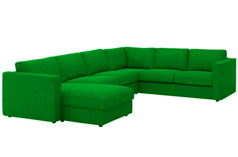 Fabric sofa 5-seat L shape + chaise longue