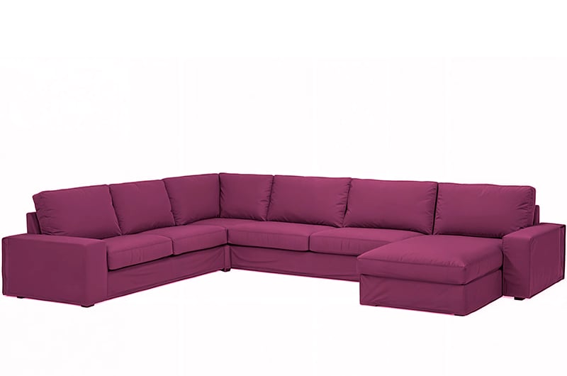Fabric sofa 6-seat L shape + chaise longue