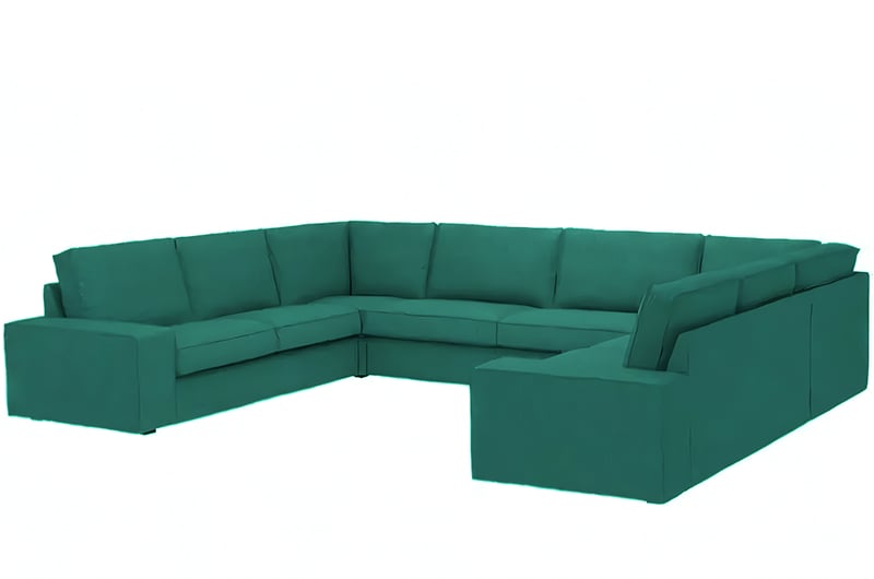 Fabric sofa 7-seat U shape